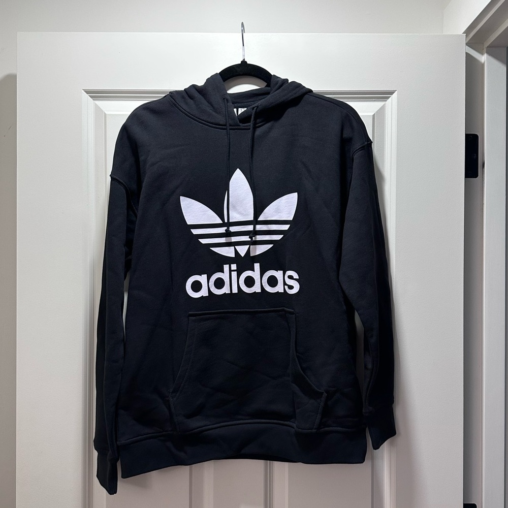 NWT Adidas Trefoil Hoodie Sweatshirt, Black, Women’s Small